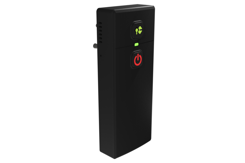 QuickComm Bridge Node front view with power and action buttons